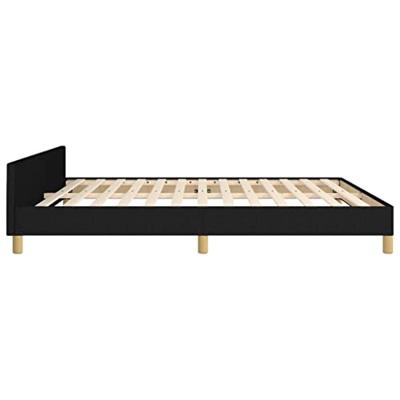 Bedframe zonder matras stof zwart 180x200 cm