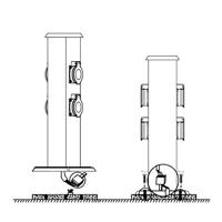 Eglo TuinstopcontactPark 4 met 4 spotcontacten - 90748 - thumbnail