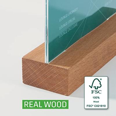 Sigel TA252 Tafelstatief Voor papierformaat: DIN A6 Glas (helder), Hout 1 stuk(s)
