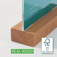 Sigel TA252 Tafelstatief Voor papierformaat: DIN A6 Glas (helder), Hout 1 stuk(s) - thumbnail