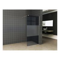 Slim glasplaat 1000 x 2000 x 8 mm nano rookglas met melkglas middenband - thumbnail