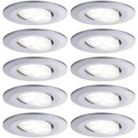 Paulmann LED-inbouwlamp voor badkamer Set van 10 stuks 65 W Chroom (mat) - thumbnail