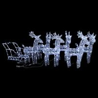 VidaXL Kerstversiering rendieren en slee 320 led's acryl - thumbnail