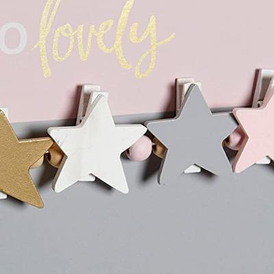 Fotolijst met Knijpers DKD Home Decor Hello Lovely Hout MDF Sterren 40 x 1 x 24 cm Fotolijst met Knijpers DKD Home Decor Hello Lovely Hout MDF Sterren 40 x 1 x 24 cm