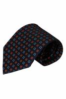 Alberto Vincelli Blauwe zijden stropdas Odalengo 01 - thumbnail