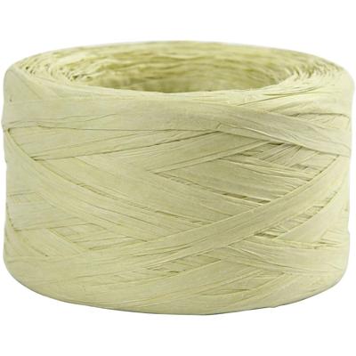Creativ Company Papier raffia garen, b: 7-8 mm, lichtgroen, 100 m/ 1 rol