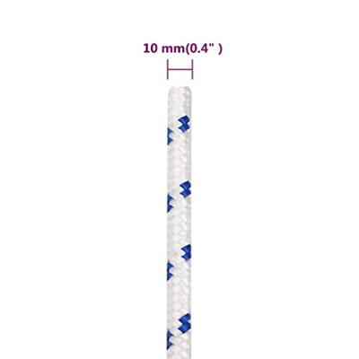 VidaXL Boot touw 10 mm 25 m polypropyleen wit