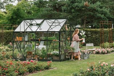 Royal Well Mary II aluminium tuinkas 212x291 cm groengrijs- - Veiligheidsglas- Royal Well