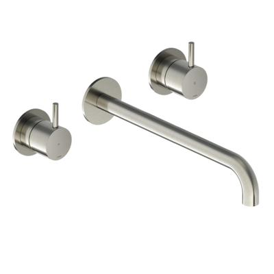 Hotbath Cobber - Wastafelmengkraan - zonder Waste - Laag - Geborsteld Nikkel - Inbouw - Nikkel - V04