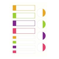 Avery Family gelamineerde etiketten, etui met 24 etiketten, geassorteerde formaten en fluo kleuren - thumbnail