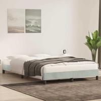 Bedframe zonder matras 160x220 cm fluweel lichtgrijs - thumbnail
