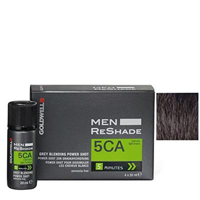 Goldwell Men Reshade Grey Blending Power Shot 4x20ml Haarverf 5CA 5CA Cool Licht Asbruin 80ml