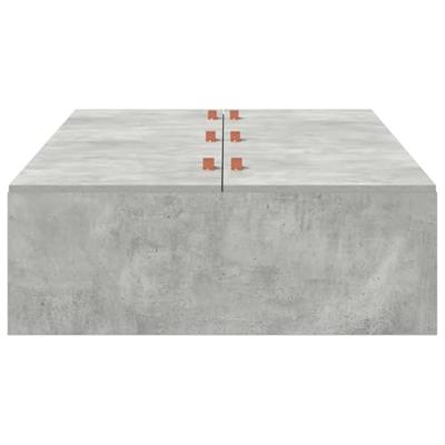 Bedframe met opslag Betongrijs 190 x 90 x 31.5 cm Bewerkt hout