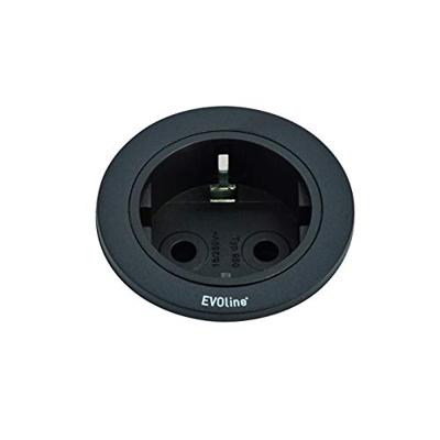 EVOline 159280000900 Inbouwstekkerdoos 1-voudig Zwart 1 stuk(s)