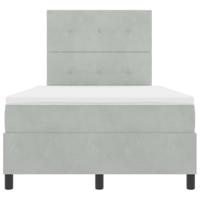 Boxspringbed met matras Lichtgrijs 120 x 200 cm Stof - thumbnail