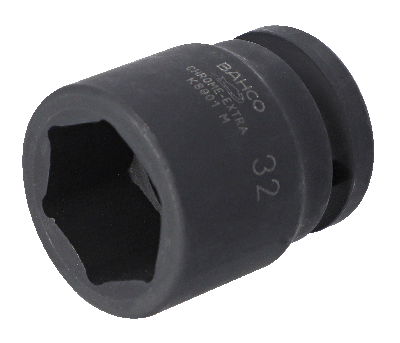 Bahco Slagdop 3/4" | zeskant | gefosfateerd | 32 mm - Retailpakket - SBK8901M-32