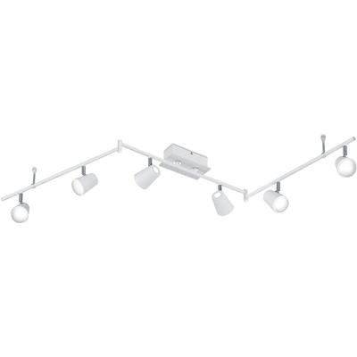 LED Plafondspot 36W - Warm Wit 3000K - 6-lichts - Mat Wit Aluminium