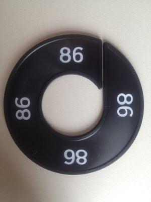 Maatring zwart/wit 86