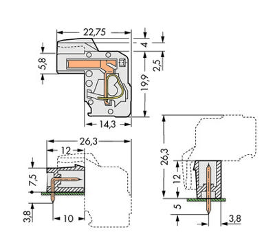 WAGO 722-107/026-000 Female behuizing (kabel) 722 Totaal aantal polen: 7 Rastermaat: 5 mm Inhoud: 50 stuk(s)