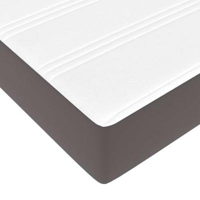 Ottoman bed met matrassen 200x200cm kunstleer grijs