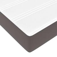 Ottoman bed met matrassen 200x200cm kunstleer grijs - thumbnail