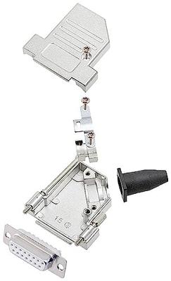 encitech DTSL15-LJSRG-S-DMS-W-K 6355-8042-32 D-sub female connectorset 45 ° Aantal polen: 15 Soldeerkelk 1 stuk(s)
