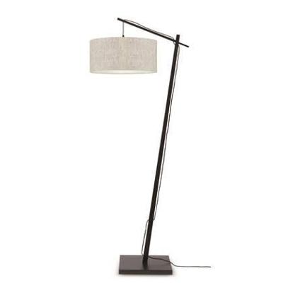 GOOD&MOJO Vloerlamp 'Andes' Bamboe en Eco linnen, 176cm, kleur Beige
