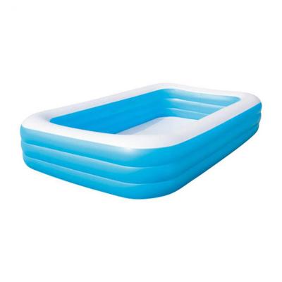Bestway Familiezwembad Rechthoek Deluxe 305x183x56 cm Wit/Blauw