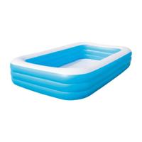 Bestway Familiezwembad Rechthoek Deluxe 305x183x56 cm Wit/Blauw - thumbnail