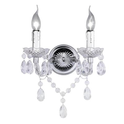 Trio Wand kroonluchterLuster 2-lichts 26cm chroom met kristal - R25072000