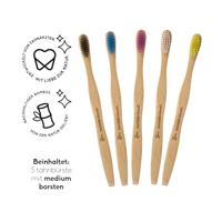 The Humble Co. Tandenborstels bamboe - medium - 5 stuks - thumbnail