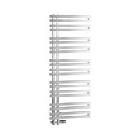 Designradiator Sapho Volga Recht 50x123.8 cm 311W Geborsteld RVS Sapho - thumbnail