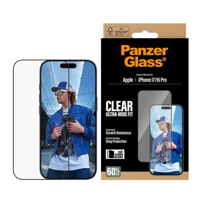 PanzerGlass PANZERGLASS - Screen Protector iPhone 17/16 Pro Ultra-Wide Fit EasyAligner PG30687 Screenprotector (glas) Apple iPhone 17., iPhone 16 Pro 1 stuk(s)