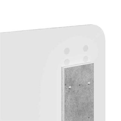 Bedframe met hoofdeinde Beton Grijs 120 x 190 cm Bewerkt hout