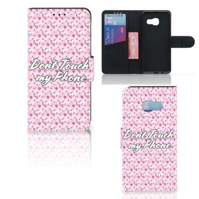 Samsung Galaxy A3 2017 Portemonnee Hoesje Flowers Pink DTMP Samsung Galaxy A3 2017 Portemonnee Hoesje Flowers Pink DTMP