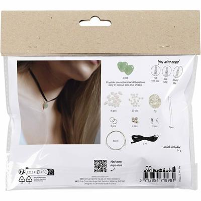 Creativ Company Mini hobbyset sieraden, aventurien hart, helder, 1 doos - thumbnail