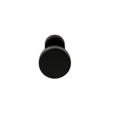 Hardbrass Knopkruk Piano Zwart op ovaal rozet