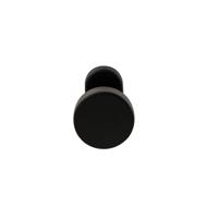 Hardbrass Knopkruk Piano Zwart op ovaal rozet - thumbnail