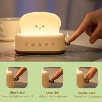Oplaadbaar nachtlampje Toast geel - thumbnail