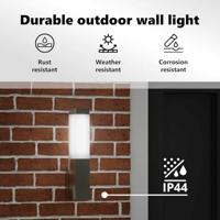 VidaXL Buiten wandlamp 2 pcs zilver 10.5 x 6 x 33 cm - thumbnail