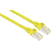 Intellinet 740586 RJ45 Netwerkkabel, patchkabel CAT 6A S/FTP 0.25 m Geel Folie afscherming, Afscherming gevlochten, Afgeschermd, Halogeenvrij 1 stuk(s) - thumbnail