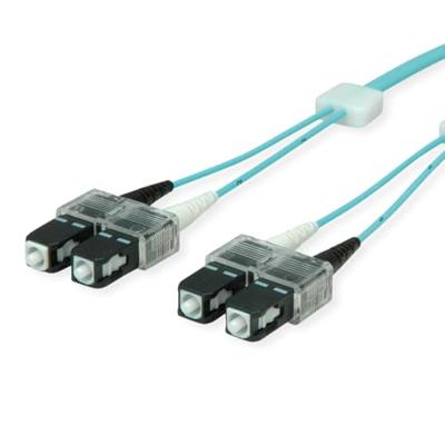 saCon glasvezel LED patchkabel duplex 50/125µm OM3, SC/SC , turkoois, 3 m