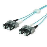 saCon glasvezel LED patchkabel duplex 50/125µm OM3, SC/SC , turkoois, 3 m - thumbnail