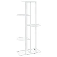 VidaXL Bloemenstandaard met 5 lagen 43x22x98 cm metaal wit - thumbnail