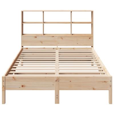 Bed met boekenkast zonder matras massief grenenhout 140x190 cm