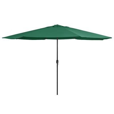 Parasol met metalen paal 390 cm groen