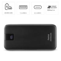 Hama power pack pd 20 20000mah uitgangen: 2x usb-c usb-a snelladen antr. - thumbnail