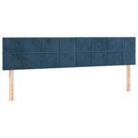 Boxspring met matras fluweel donkerblauw 90x190 cm - thumbnail