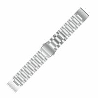 By Qubix - Stalen schakelband - Zilver - Compatible met Garmin Instinct 3-50mm - Compatible Garmin bandje - thumbnail