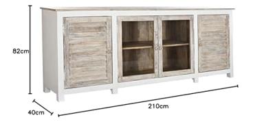Dressoir DKD Home Decor Wit Natuurlijk Lichtbruin Mangohout 210 x 40 x 82 cm
